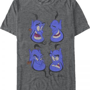 Aladdin Genie Faces T-Shirt 90S3003 Small Official 90soutfit Merch