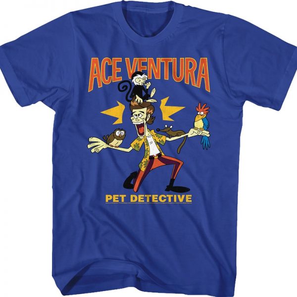 Animated Ace Ventura Pet Detective T-Shirt 90S3003 Small Official 90soutfit Merch