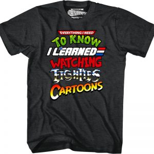 Everything I Need To Know Eighties Cartoons Shirt 90S3003 Small Official 90soutfit Merch