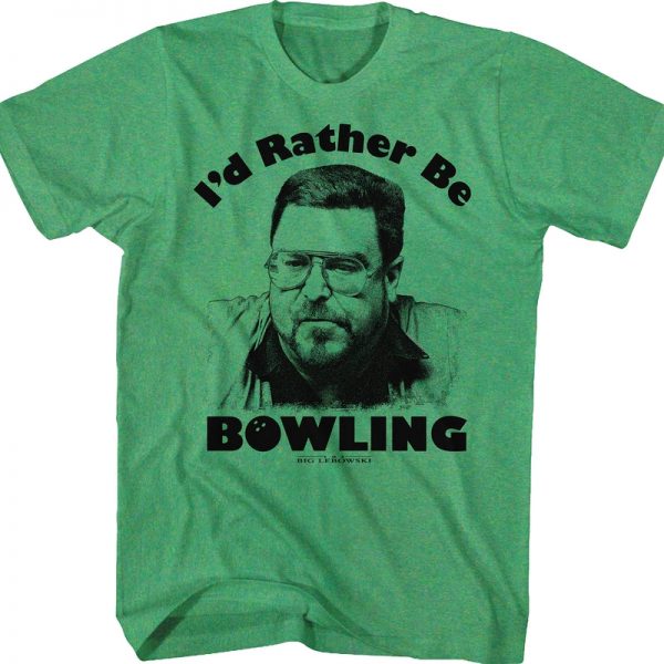 I'd Rather Be Bowling Big Lebowski T-Shirt 90S3003 Small Official 90soutfit Merch