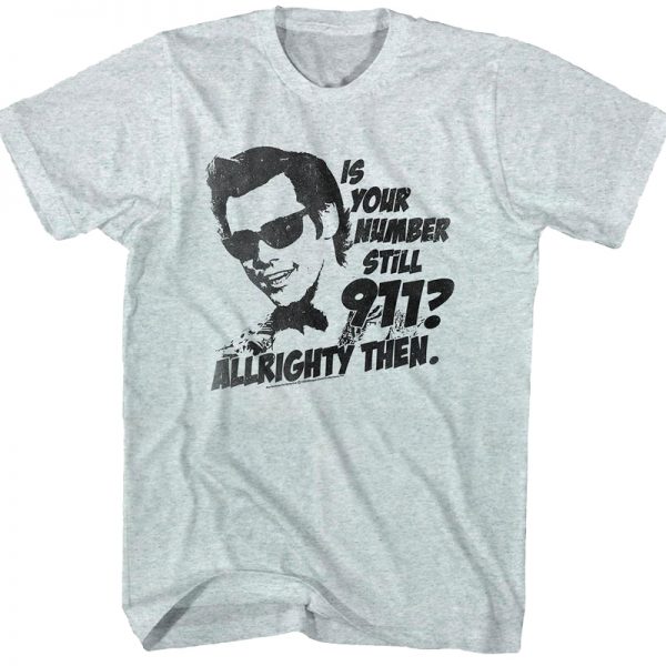 Is Your Number Still 911 Ace Ventura T-Shirt 90S3003 Small Official 90soutfit Merch
