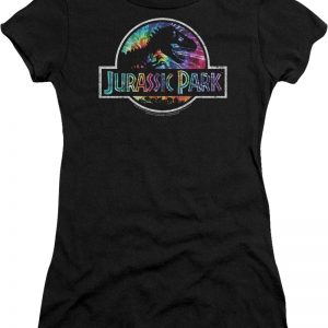 Ladies Tie Dye Logo Jurassic Park Shirt 90S3003 Small Official 90soutfit Merch