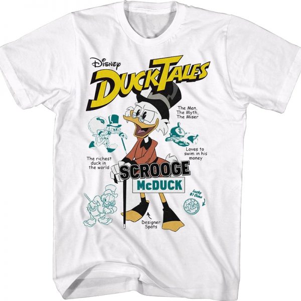 Scrooge McDuck The Man The Myth The Miser DuckTales T-Shirt 90S3003 Small Official 90soutfit Merch