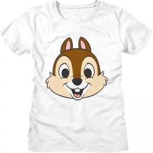 Women White Chip's Head Chip 'n Dale Rescue Rangers Shirt 90S3003 Small Official 90soutfit Merch