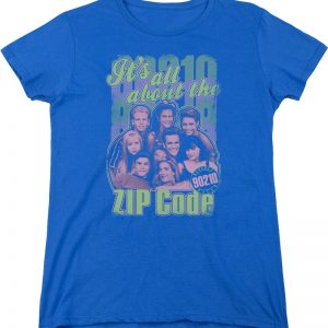 Womens It's All About The Zip Code Beverly Hills 90210 Shirt 90S3003 Small Official 90soutfit Merch