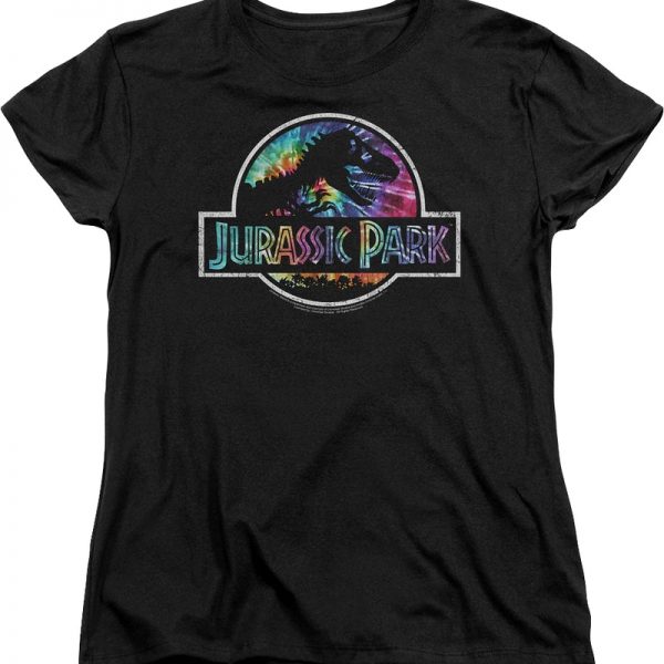 Womens Tie Dye Logo Jurassic Park Shirt 90S3003 Small Official 90soutfit Merch
