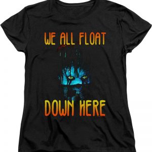 Womens We All Float Down Here IT Shirt 90S3003 Small Official 90soutfit Merch