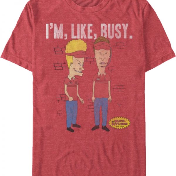 I'm Like Busy Beavis and Butt-Head T-Shirt 90S3003 Small Official 90soutfit Merch