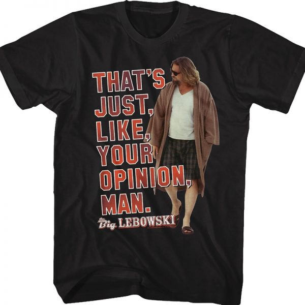 Your Opinion Big Lebowski T-Shirt 90S3003 Small Official 90soutfit Merch