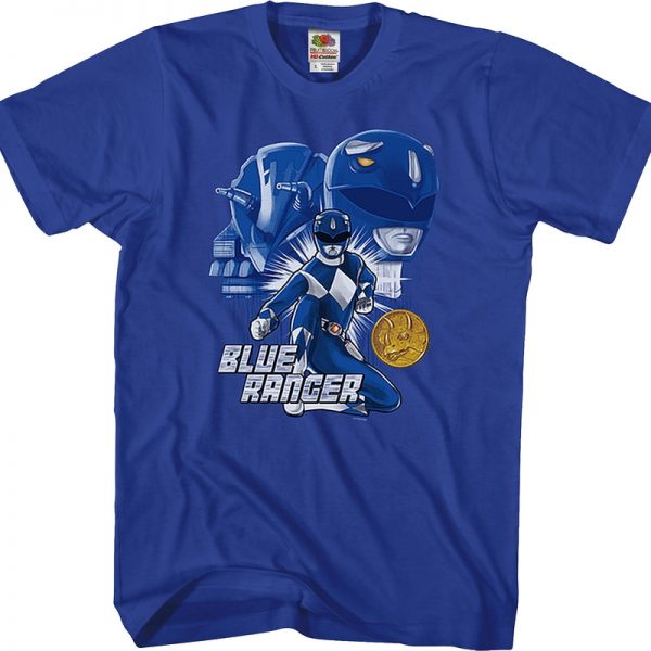 Blue Ranger Mighty Morphin Power Rangers T-Shirt 90S3003 Small Official 90soutfit Merch