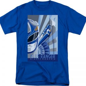 Blue Ranger Poster Mighty Morphin Power Rangers T-Shirt 90S3003 Small Official 90soutfit Merch