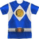 Blue Ranger Sublimation Costume Shirt 90S3003 Small Official 90soutfit Merch