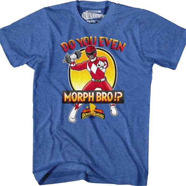 Do You Even Morph Bro Mighty Morphin Power Rangers T-Shirt 90S3003 Small Official 90soutfit Merch