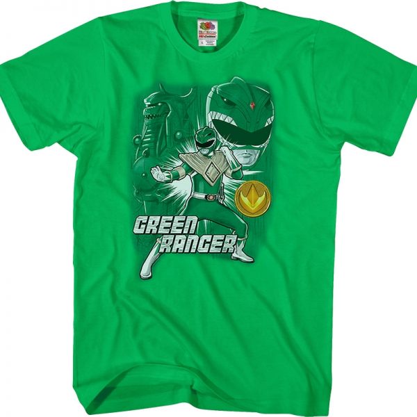 Green Ranger Mighty Morphin Power Rangers T-Shirt 90S3003 Small Official 90soutfit Merch