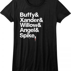 Womens Character Names Buffy The Vampire Slayer Shirt 90S3003 Small Official 90soutfit Merch