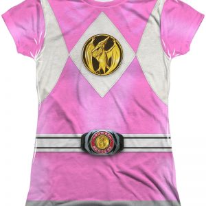Ladies Pink Ranger Sublimation Shirt 90S3003 Small Official 90soutfit Merch