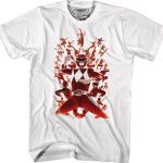 Red Ranger Collage Mighty Morphin Power Rangers T-Shirt 90S3003 Small Official 90soutfit Merch