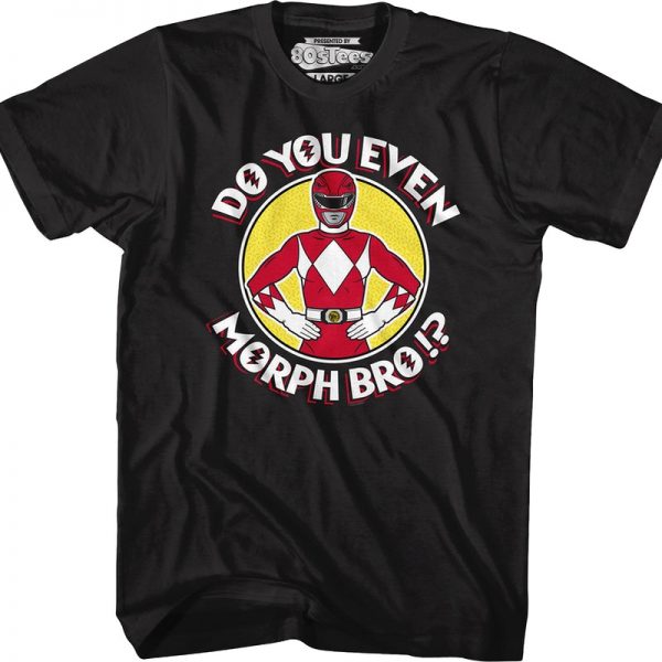 Red Ranger Do You Even Morph Bro Mighty Morphin Power Rangers T-Shirt 90S3003 Small Official 90soutfit Merch