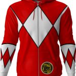 Red Ranger Mighty Morphin Power Rangers Costume Hoodie 90S3003 Small Official 90soutfit Merch