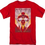 Red Ranger Poster Mighty Morphin Power Rangers T-Shirt 90S3003 Small Official 90soutfit Merch
