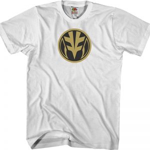 White Ranger Power Coin Mighty Morphin Power Rangers T-Shirt 90S3003 Small Official 90soutfit Merch