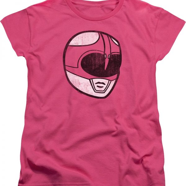 Womens Pink Ranger Helmet Mighty Morphin Power Rangers Shirt 90S3003 Small Official 90soutfit Merch