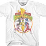 Youth Group Picture Mighty Morphin Power Rangers Shirt 90S3003 2T Official 90soutfit Merch
